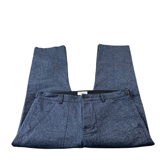 Wallace & Barnes Blue White Woven Officer Side Tab Men's Utility Trouser 36x32